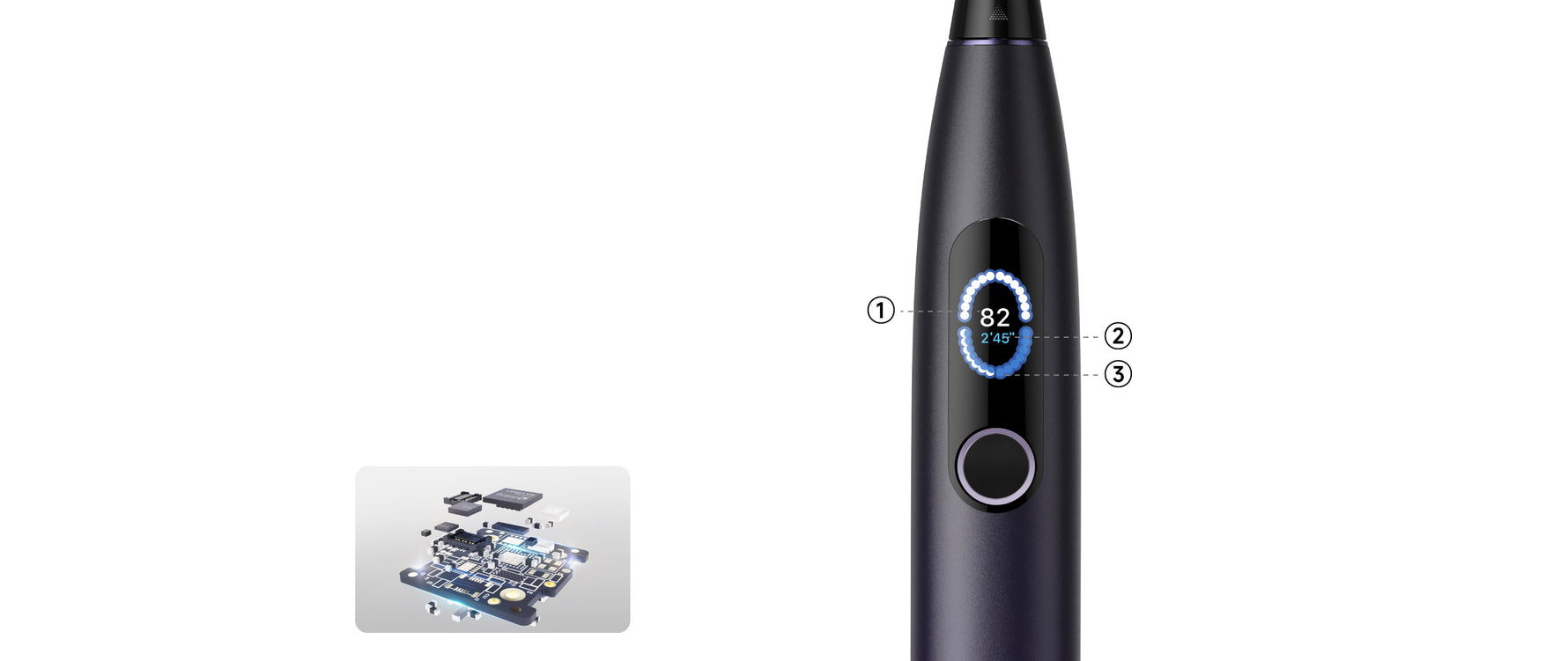 Oclean X Pro fogkefe 8 zónás tisztítási technológia