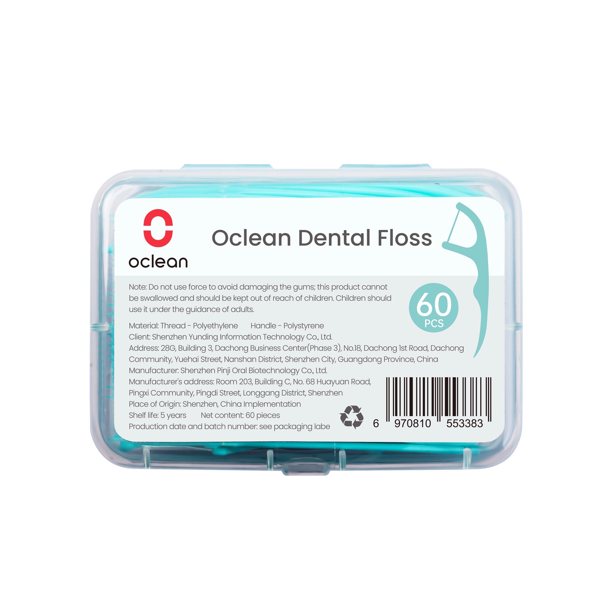 Oclean Dental Floss and Pick - Boxed-60pcs