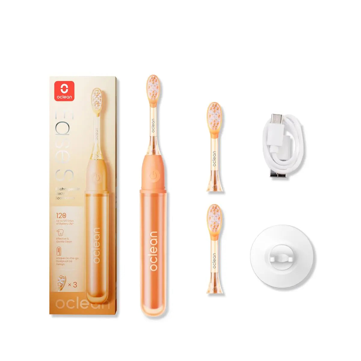 Oclean Ease Rechargeable Electric Toothbrush-Orange set