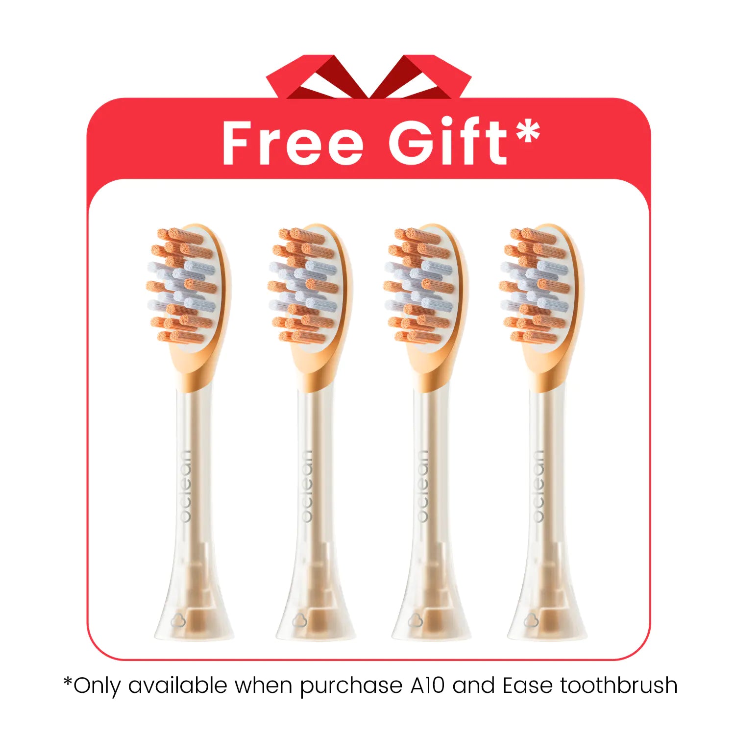 Oclean Easy Clean Electric Toothbrush Heads - World Smile Day - 4ct