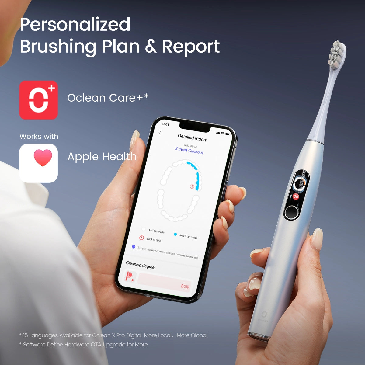Oclean X Pro Digital Sonic Toothbrush-Oclean Care App